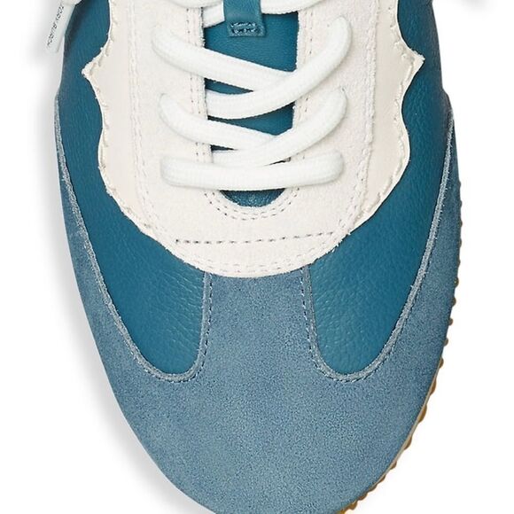 NWT. Tory Burch Serif sneaker-Tumbled Leather/Calf leather Brisk blue - Picture 7 of 7